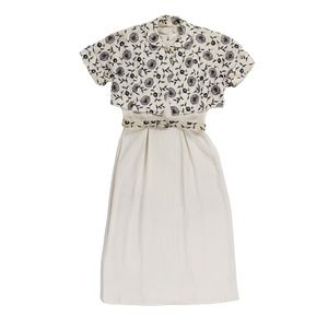 Sport Whirl, White Sleeveless Dress with Bolero Jacket, Vintage